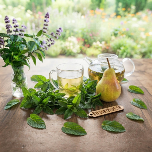 Mäta hrušková – Mentha species „Sweet Pear“ / živá bylinka, rastlinka v kvetináči