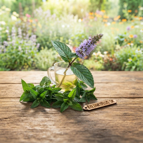 Mäta hrušková – Mentha species „Sweet Pear“ / živá bylinka, rastlinka v kvetináči